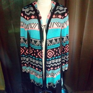 Western style long sweater